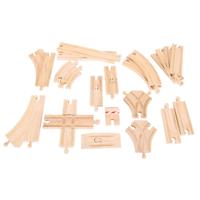 Bigjigs houten rails uitbreidingsset, 25dlg.