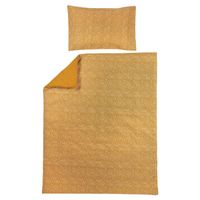 Meyco dekbedovertrek junior cheeta uni honey gold Maat