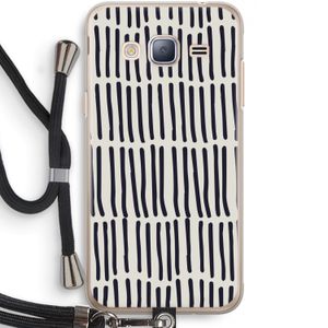 Moroccan stripes: Samsung Galaxy J3 (2016) Transparant Hoesje met koord