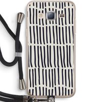 Moroccan stripes: Samsung Galaxy J3 (2016) Transparant Hoesje met koord