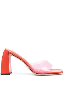 BY FAR mules Michele 100 mm en cuir verni - Orange