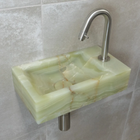 Fontein BWS Onyx Kraangat Rechts Groen 39x22x10 Cm