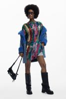 Gegolfde asymmetrische jurk - MATERIAL FINISHES - XL