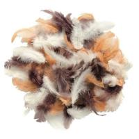 Decoratie sierveren bruin tinten - 3x zakjes - 10 gr - Sierveren/veertjes - Hobby en knutsel materia