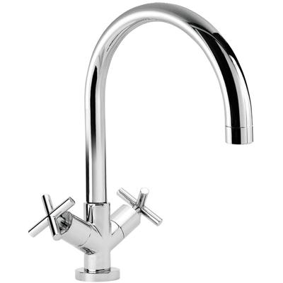Keukenkraan Tres Bimax | Opbouw | 360° Draaibaar | Mengkraan | 2-knops | Rond | Chroom