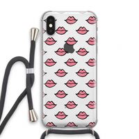 Lipjes: iPhone X Transparant Hoesje met koord