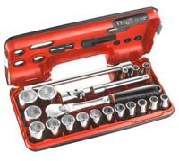 Facom comp doos 1/2''6-kant met ratel met stofd. kop