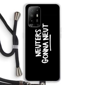 Neuters (zwart): Oppo A95 5G Transparant Hoesje met koord