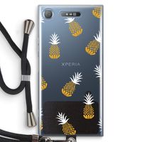 Ananasjes: Sony Xperia XZ1 Transparant Hoesje met koord