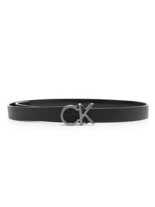 Calvin Klein ceinture en cuir à boucle logo - Noir