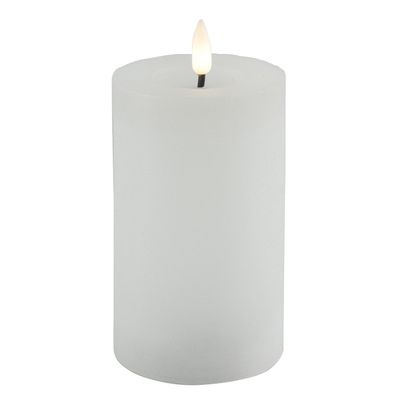 Countryfield LED kaars/stompkaars - wit - D7,5 x H12,5 cm - timer