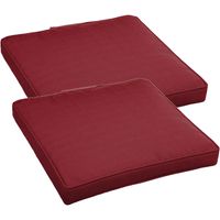 Set van 4x stuks stoelkussens voor binnen en buiten in de kleur bordeaux rood 40 x 40 x 4 cm