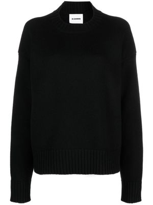 Jil Sander pull en maille à manches longues - Noir