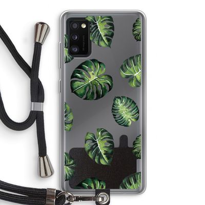 Tropische bladeren: Samsung Galaxy A41 Transparant Hoesje met koord