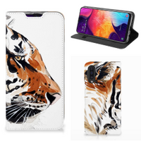 Bookcase Samsung Galaxy A50 Watercolor Tiger