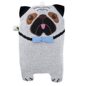 Kruik - mopshond hoes - 0,8 liter - warmwaterkruik - honden knuffel - voor kinderen