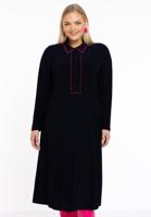 Yoek Jurk polos | Blauw | Maat 54/56