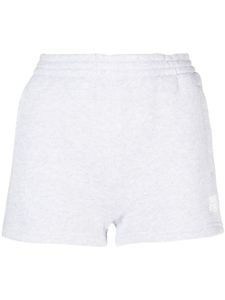 Alexander Wang short en coton mélangé à coupe courte - Gris