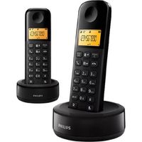Philips D1602B/01 Huistelefoon - DECT Telefoon - 2 Handsets - Zwart - thumbnail