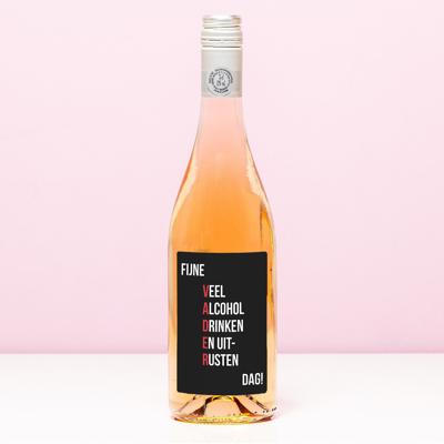 Wijnfles Fijne Vaderdag - Rosé (Blush Rosé)