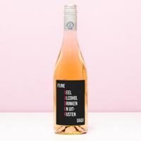 Wijnfles Fijne Vaderdag - Rosé (Blush Rosé)