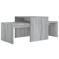 The Living Store Salontafel - Grijs Sonoma Eiken - 100 x 48 x 40 cm - Bewerkt Hout - thumbnail