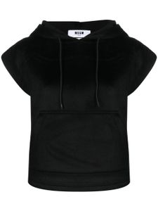 MSGM hoodie à effet texturé - Noir