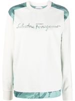 Ferragamo sweat à logo brodé - Blanc