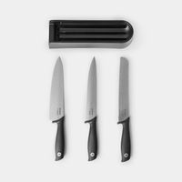 Brabantia Tasty+ lade messenblok plus 3 messen - Dark Grey - thumbnail