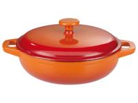 GSW Gietijzeren braadpan (Smoorpan, Oranje, 30 cm)
