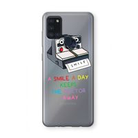 Smile: Samsung Galaxy A21s Transparant Hoesje