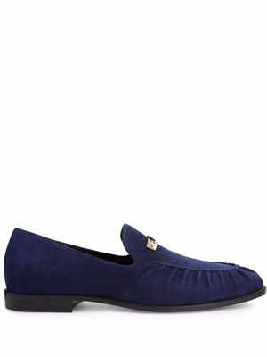 Giuseppe Zanotti mocassins Jareth en daim - Bleu