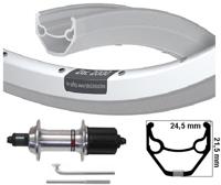Kgs achterwiel 28 inch (622) zac2000 zilver cassette 8/9 speed uitval