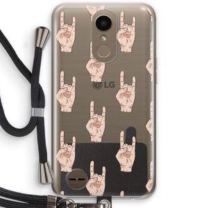 Rock: LG K10 (2017) Transparant Hoesje met koord