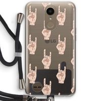 Rock: LG K10 (2017) Transparant Hoesje met koord