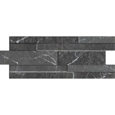 Keradom Marmi 16KMABL Wandtegel 160X400 Black 8-12mm Mat