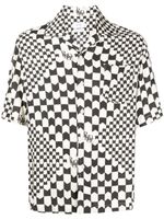 RHUDE chemise bicolore à imprimé géométrique - Noir RHUDE chemise bicolore à imprimé géométrique - Noir