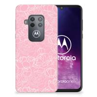 Motorola One Zoom | TPU Case | White Flowers