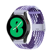 Braided nylon bandje - Lichtpaars / paars - Samsung Galaxy watch 7 - 40mm / 44mm - thumbnail