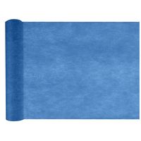 Tafelloper op rol - donkerblauw - 30 cm x 10 m - non woven polyester - thumbnail