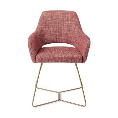 Jesper Home Yanai eetkamerstoel Berry Bars beehive gold