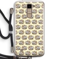 Slapende poes: LG K10 (2016) Transparant Hoesje met koord