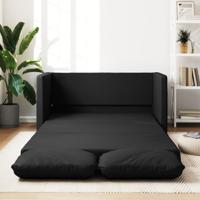 Slaapbank vloermodel 2-in-1 112x174x55 cm kunstleer zwart