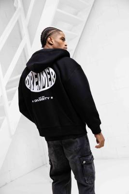Equalité Dreamer Oversized Full Zip Hoodie Heren Zwart - Maat M - Kleur: Zwart | Soccerfanshop