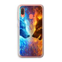 Fire & Ice: Samsung Galaxy A20e Transparant Hoesje