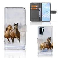 Huawei P30 Pro | Telefoonhoesje | Met pasjeshouder | Paarden