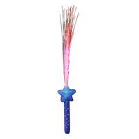 Licht toverstaf - blauw - magische LED verlichting - fiberstick stervormig   -