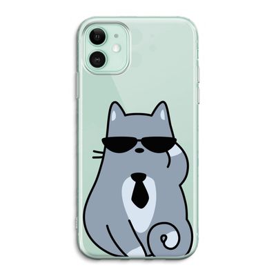 Cool cat: iPhone 11 Transparant Hoesje