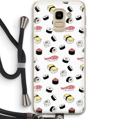Sushi time: Samsung Galaxy J6 (2018) Transparant Hoesje met koord