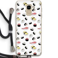 Sushi time: Samsung Galaxy J6 (2018) Transparant Hoesje met koord
